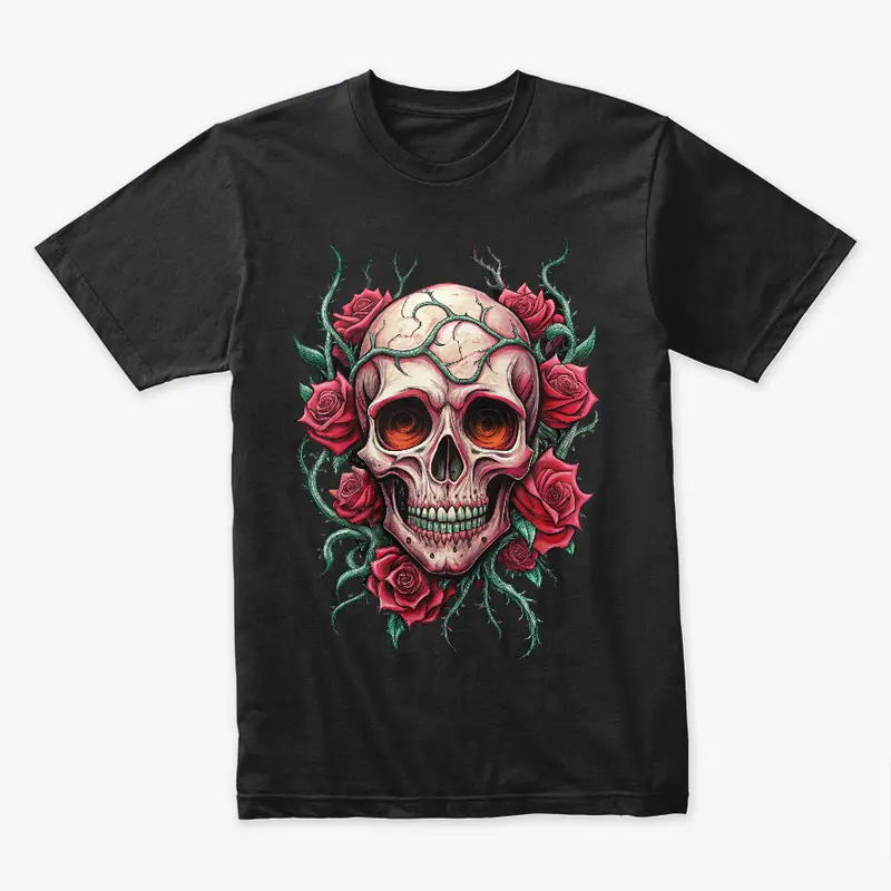 skull, tattoo chkrep, skull with roses