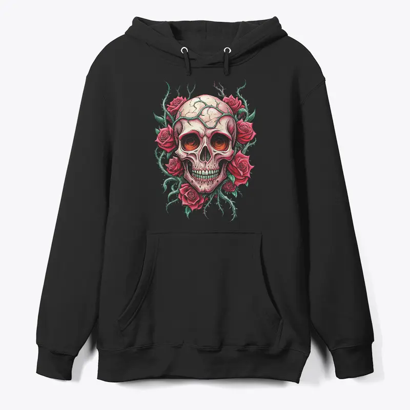 skull, tattoo chkrep, skull with roses