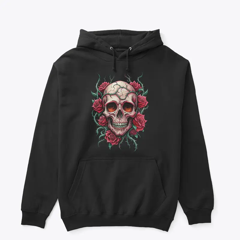 skull, tattoo chkrep, skull with roses