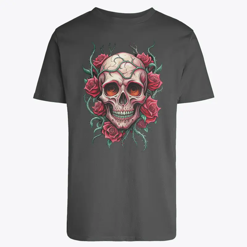 skull, tattoo chkrep, skull with roses