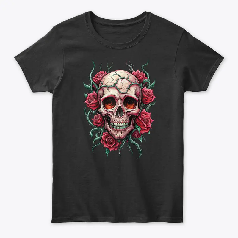 skull, tattoo chkrep, skull with roses