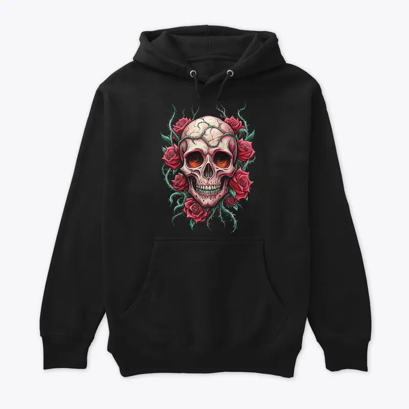 skull, tattoo chkrep, skull with roses